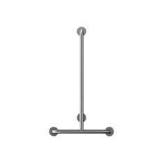 Duten Stainless steel T shaped Ø32mm grab rail, 4 point fixation