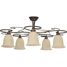 Lampa sufitowa Paris V patyna - klosz kremowy 3642