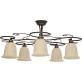 Lampa sufitowa Paris V patyna - klosz kremowy 3642