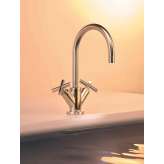 Dornbracht Tara. - Single-hole basin mixer with pop-up waste - Champagne (22kt)