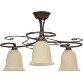 Lampa sufitowa Paris III patyna - klosz kremowy 3641