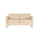 Design Within Reach Goodland Two-Seater Sofa in Leather, Stainless Legs