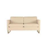 Design Within Reach Goodland Two-Seater Sofa in Leather, Bronze Legs