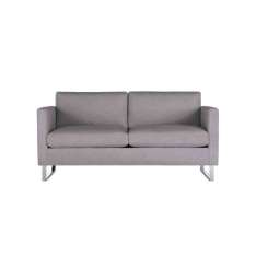 Design Within Reach Goodland Two-Seater Sofa in Fabric, Stainless Legs