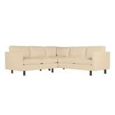 Design Within Reach Goodland Small Sectional in Leather, Walnut Legs