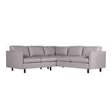 Design Within Reach Goodland Small Sectional in Fabric, Walnut Legs
