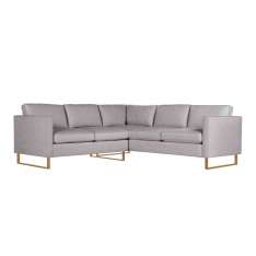 Design Within Reach Goodland Small Sectional in Fabric, Bronze Legs