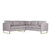 Design Within Reach Goodland Small Sectional in Fabric, Bronze Legs