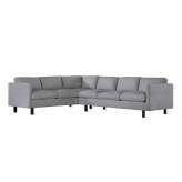 Design Within Reach Goodland Large Sectional in Fabric, Right, Walnut Legs
