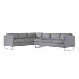 Design Within Reach Goodland Large Sectional in Fabric, Right, Stainless Legs