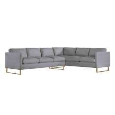 Design Within Reach Goodland Large Sectional in Fabric, Left, Bronze Legs