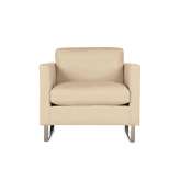 Design Within Reach Goodland Armchair in Leather, Stainless Legs