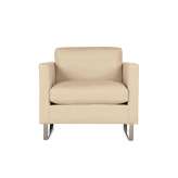 Design Within Reach Goodland Armchair in Leather, Stainless Legs