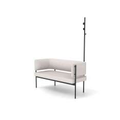 Derlot Crescent, Two seater sofa with coat stand