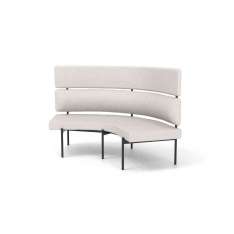 Derlot Crescent, 72˚ High-back curved bench