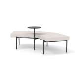 Derlot Crescent, 72˚ Curved bench with floating table