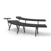 Derlot Autobahn, 90˚ Curved seat with floating table