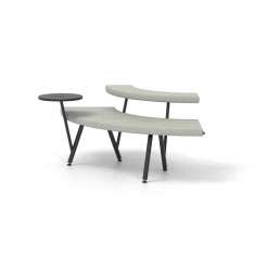 Derlot Autobahn, 90˚ Curved seat with floating table
