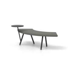 Derlot Autobahn, 90˚ Curved seat with floating table
