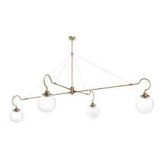 CTO Lighting Floren pendant 4 arms - antique brass
