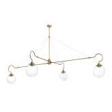 CTO Lighting Floren pendant 4 arms - antique brass