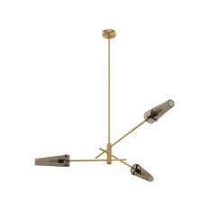 CTO Lighting Axis pendant satin brass / smoked glass