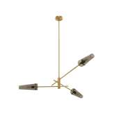 CTO Lighting Axis pendant satin brass / smoked glass