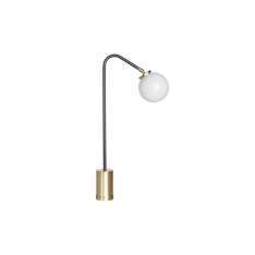 CTO Lighting Array table opal bronze with satin brass details opal glass shades