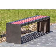 Concept Urbain Soha metal backless bench