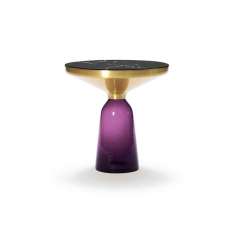 ClassiCon Bell Side Table brass-marble-violet