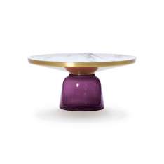 ClassiCon Bell Coffee Table brass-marble-violet