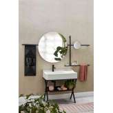 Ceramica Cielo Siwa washbasin on structure | round mirror