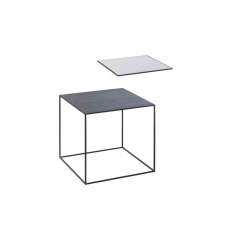 by Lassen Twin 35 Table Top, Black Stained Ash/Cool Grey