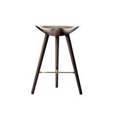 by Lassen ML42 Counter Stool, Soap Treated Oak/Brass