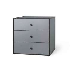 by Lassen Frame 49 With 3 Drawer, Dark Grey