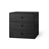 by Lassen Frame 49 With 3 Drawer, Black Stained Ash