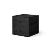 by Lassen Frame 35 With 2 Drawers, Black Stained Ash