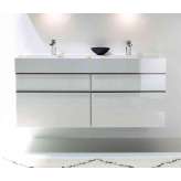 burgbad Yumo | Mineral cast washbasin incl. vanity unit