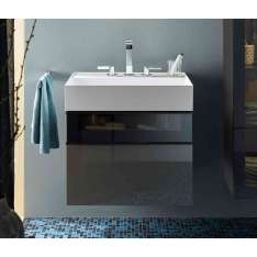 burgbad Yumo | Mineral cast washbasin incl. vanity unit