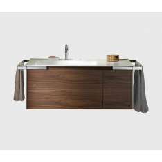 burgbad Yso | Ceramic washbasin rectangular incl. vanity unit