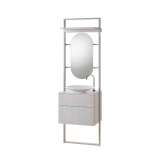 burgbad rc40 | Aluminium-frame-system incl. mineral cast washbasin sit on vessel