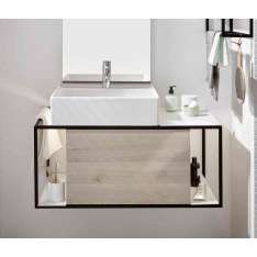 burgbad Junit | Ceramic washbasin incl. vanity unit