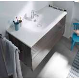 burgbad Essento | Ceramic washbasin incl. vanity unit