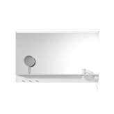 burgbad Eqio | Mirror with horizontal LED-light and shelf