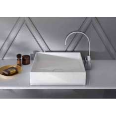 burgbad Crono | Mineral cast washbasin sit on vessel