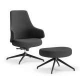 B&T Design Mentor Lounge with Pouf