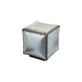 Bronzetto Softiron | Iron square pouff with worn out edges