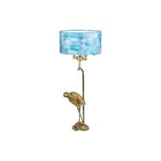 Bronzetto Fauna | Heron light blue table lamp