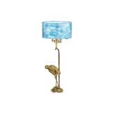 Bronzetto Fauna | Heron light blue table lamp