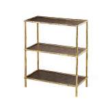 Bronzetto Bamboo | Bamboo stalks three shelf rack